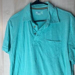 Charleston Threads turquoise short sleeve‎ polo shirt size medium